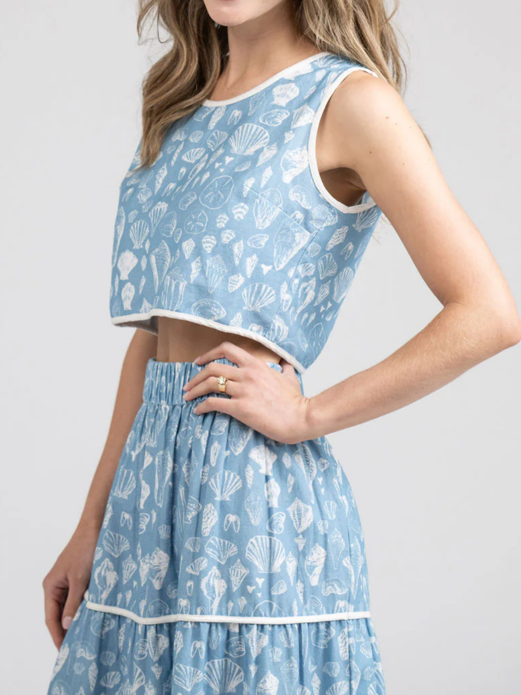 Beach Top & Skirt 2pc Set