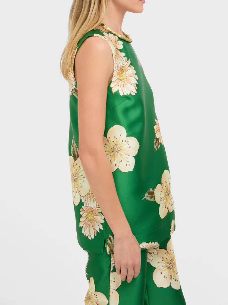Jacquard Sleeveless Top & Pants 2pc Set
