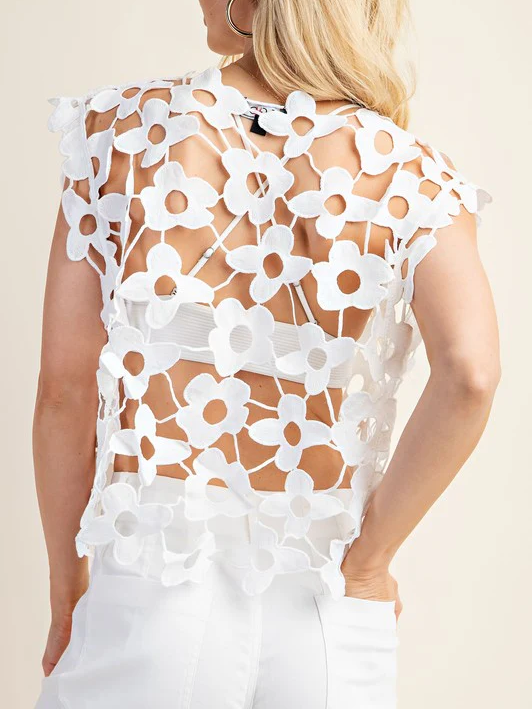 Flower Lace Vest Top