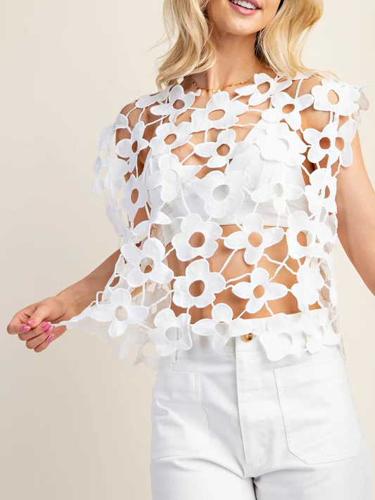 Flower Lace Vest Top
