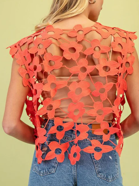 Flower Lace Vest Top