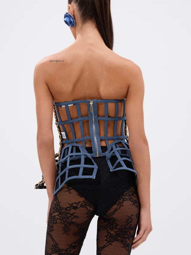 Chain Detail Corset Top