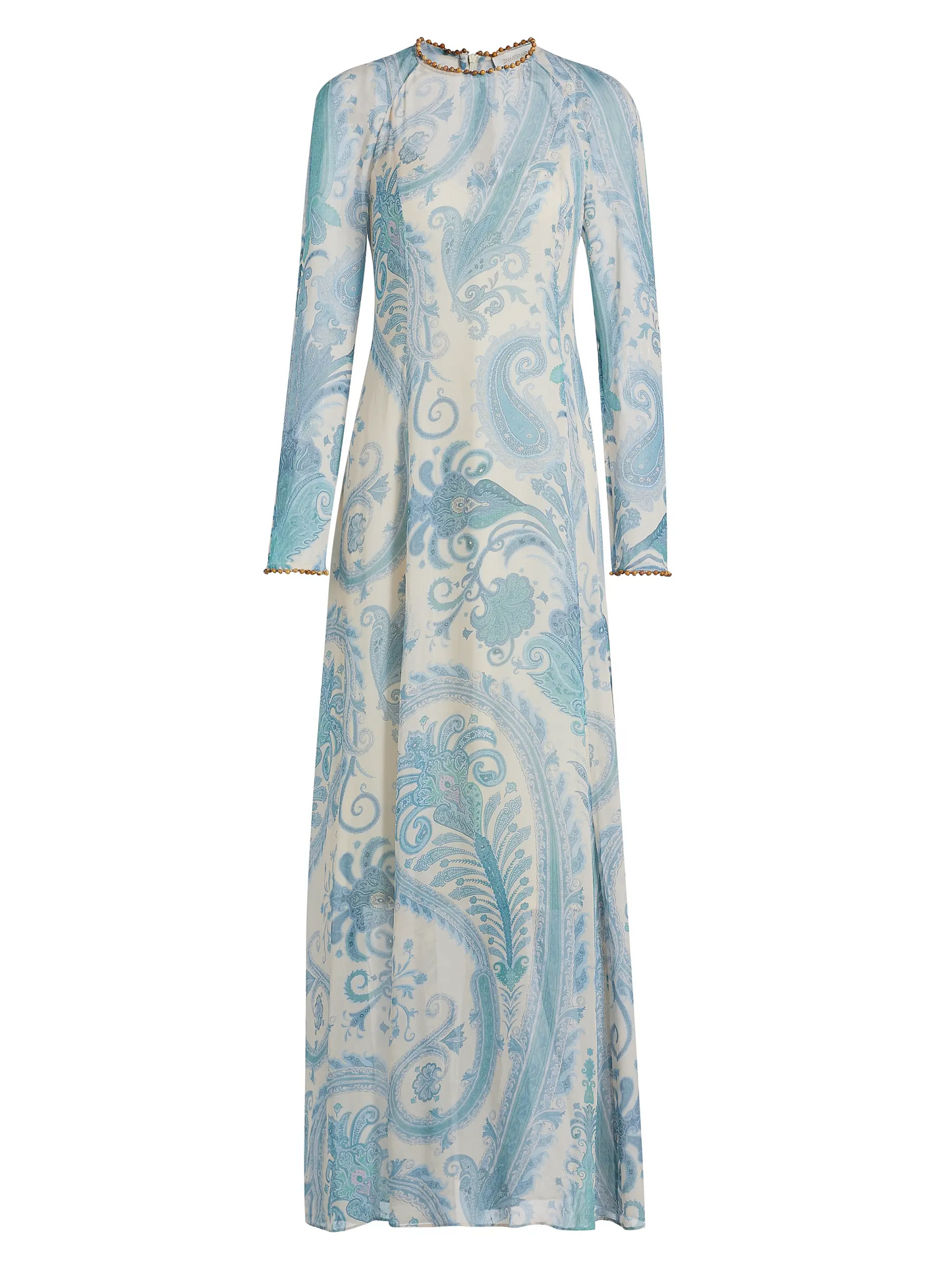 Crew Neck Sheath Printed Maxi Dress