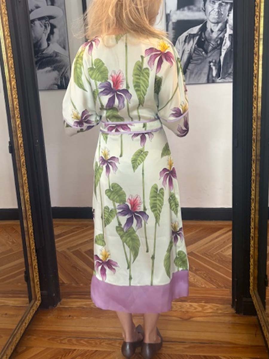 Floral Elegant V Neck Dress