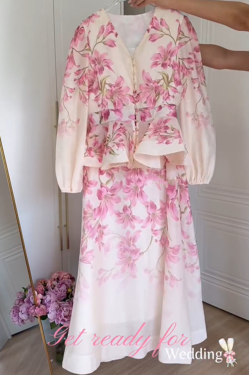The Pink Floral 2pc Set