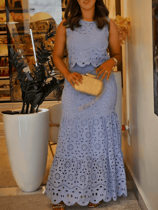 Lace Top & Skirt 2 Pc Set