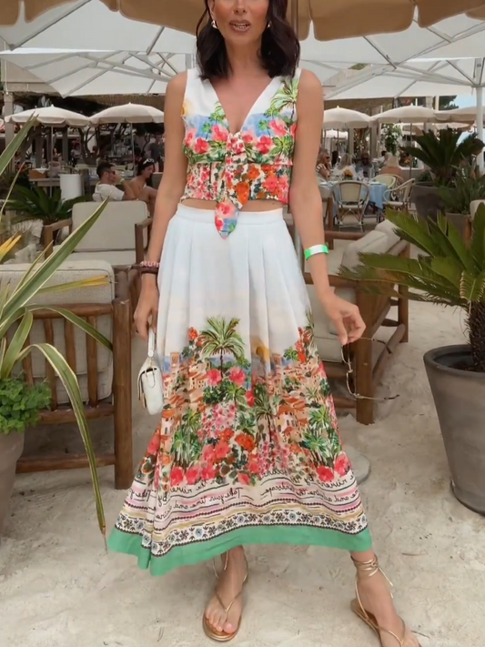 Bohemian Printed Two Pieces Set